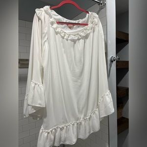 Show Me Your Mumu Wonder Mini Dress ~ White Silky Crepe